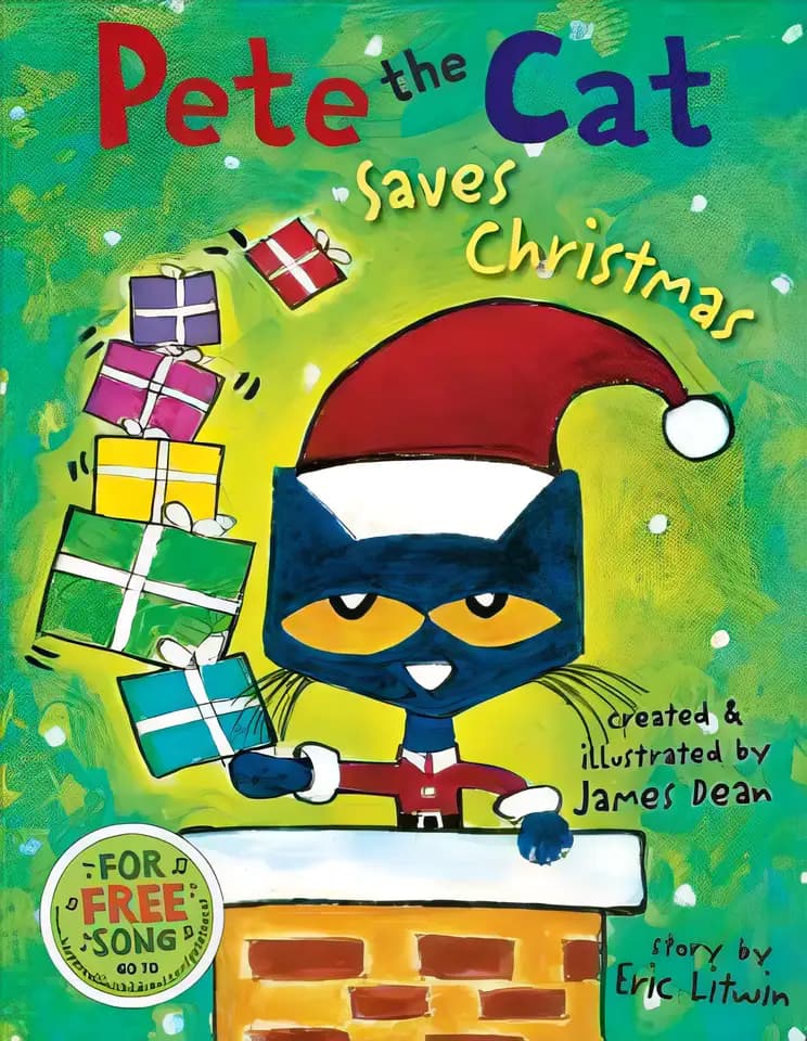 Book cover of 'Pete the Cat Saves Christmas'