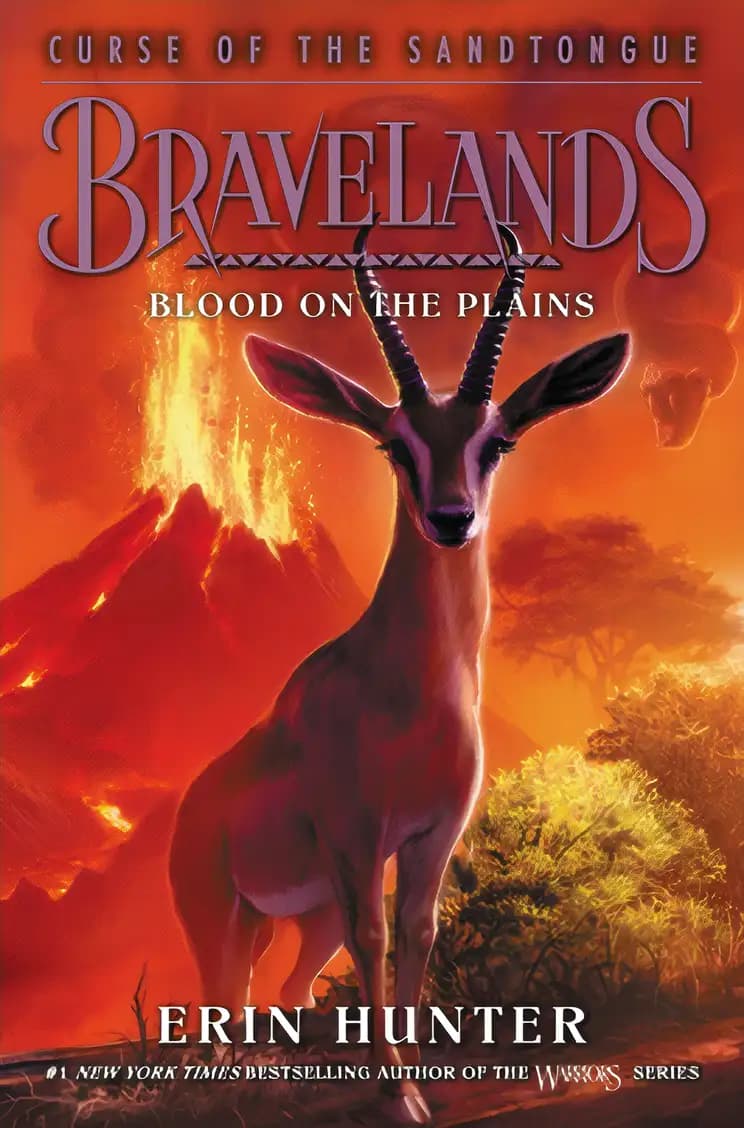 Book cover of 'Bravelands: Curse of the Sandtongue #3: Blood on the Plains'