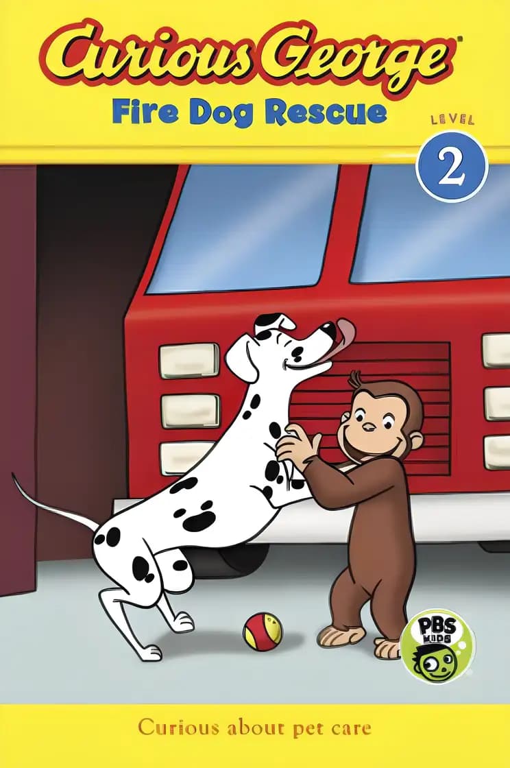 Book cover of 'Curious George Fire Dog Rescue'