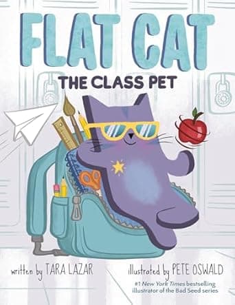 Book cover of 'Flat Cat: The Class Pet'