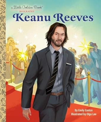 Book cover of 'Keanu Reeves: A Little Golden Book Biography'