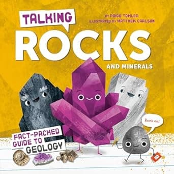 Book cover of 'Talking Rocks and Minerals: Fact-Packed Guide to Geology'