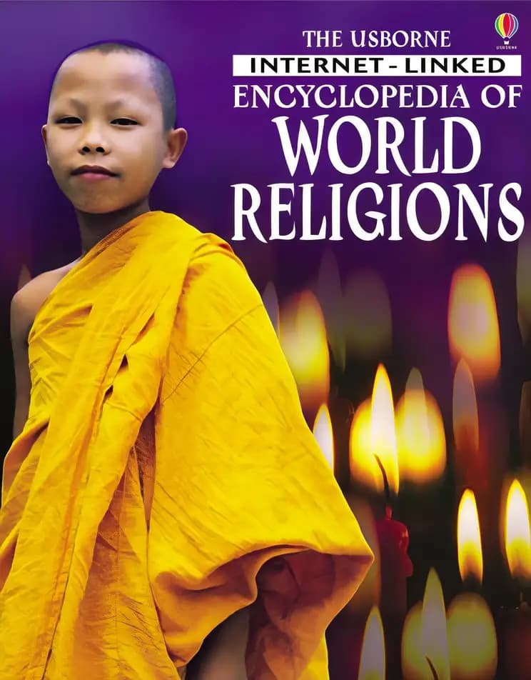 Book cover of 'The Usborne Encyclopedia of World Religions: Internet-linked (World Cultures)'