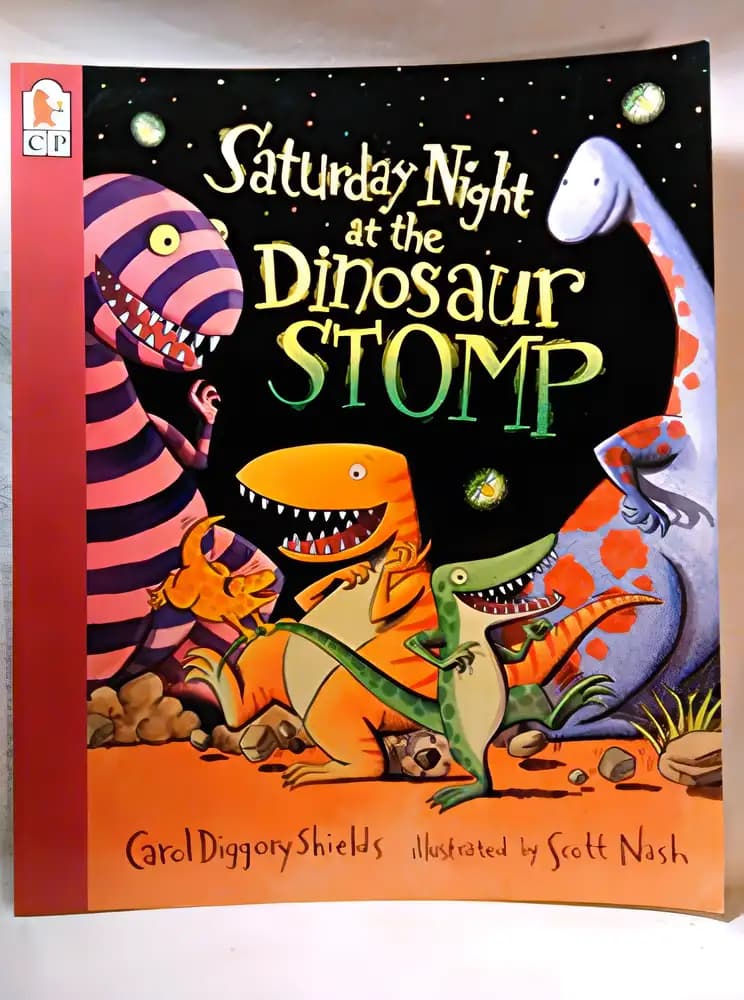 Book cover of 'Saturday Night at the Dinosaur Stomp'