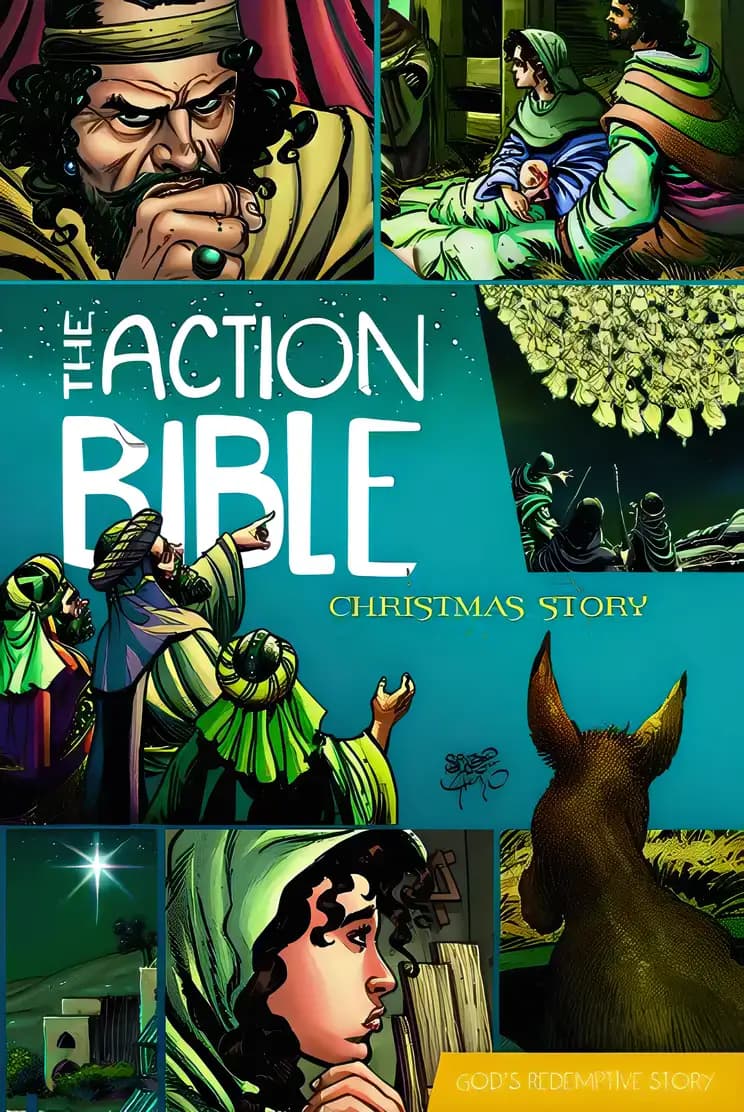 Book cover of 'The Action Bible: God's Redemptive Story'