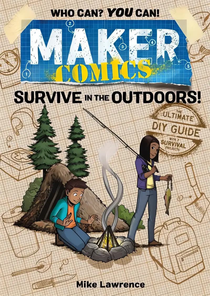 Book cover of 'Maker Comics: Survive in the Outdoors!'