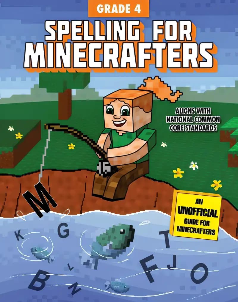 Book cover of 'Spelling for Minecrafters: Grade 4'