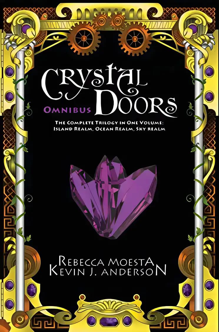Book cover of '[ CRYSTAL DOORS OMNIBUS: THE COMPLETE TRILOGY IN ONE VOLUME: ISLAND REALM, OCEAN REALM, SKY REALM Paperback ] Moesta, Rebecca ( AUTHOR ) Nov - 26 - 2013 [ Paperback ]'