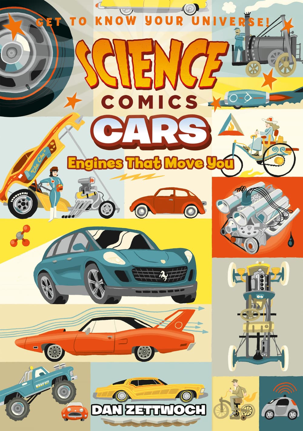 Book cover of 'Science Comics: Cars'