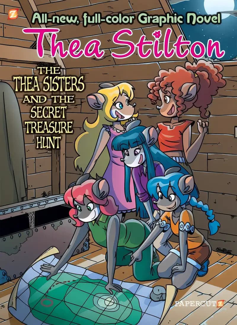 Book cover of 'Thea Stilton Graphic Novels #8: The Thea Sisters and the Secret Treasure Hunt (8)'
