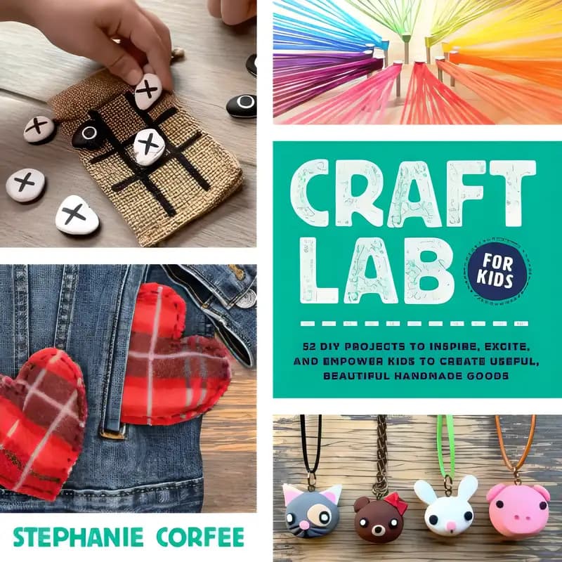 Book cover of 'Craft Lab for Kids: 52 DIY Projects to Inspire, Excite, and Empower Kids to Create Useful, Beautiful Handmade Goods (Volume 25) (Lab for Kids, 25)'
