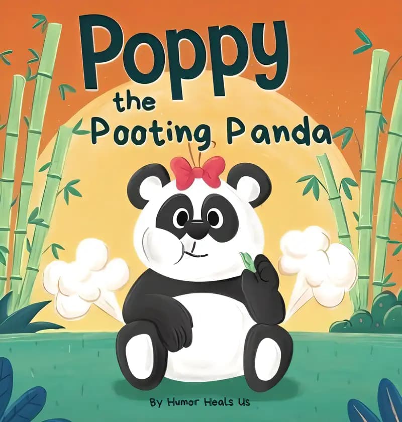 Book cover of 'Poppy the Pooting Panda: A Funny Rhyming Read Aloud Story Book About a Panda Bear That Farts (Farting Adventures)'