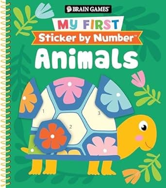 Book cover of 'Brain Games - My First Sticker by Number: Animals'