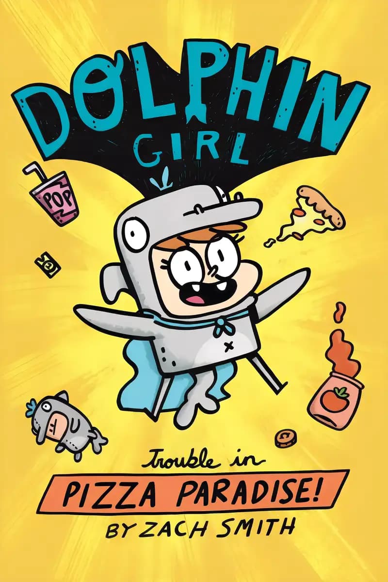 Book cover of 'Dolphin Girl 1: Trouble in Pizza Paradise!'