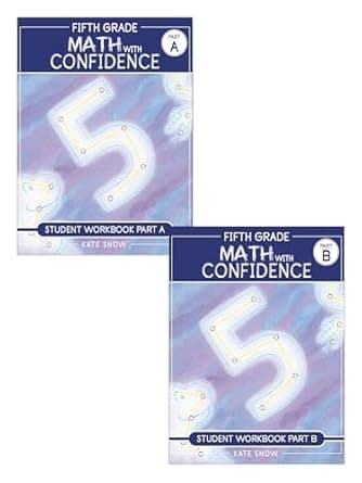 Book cover of 'Fifth Grade Math with Confidence Student Workbook Bundle'