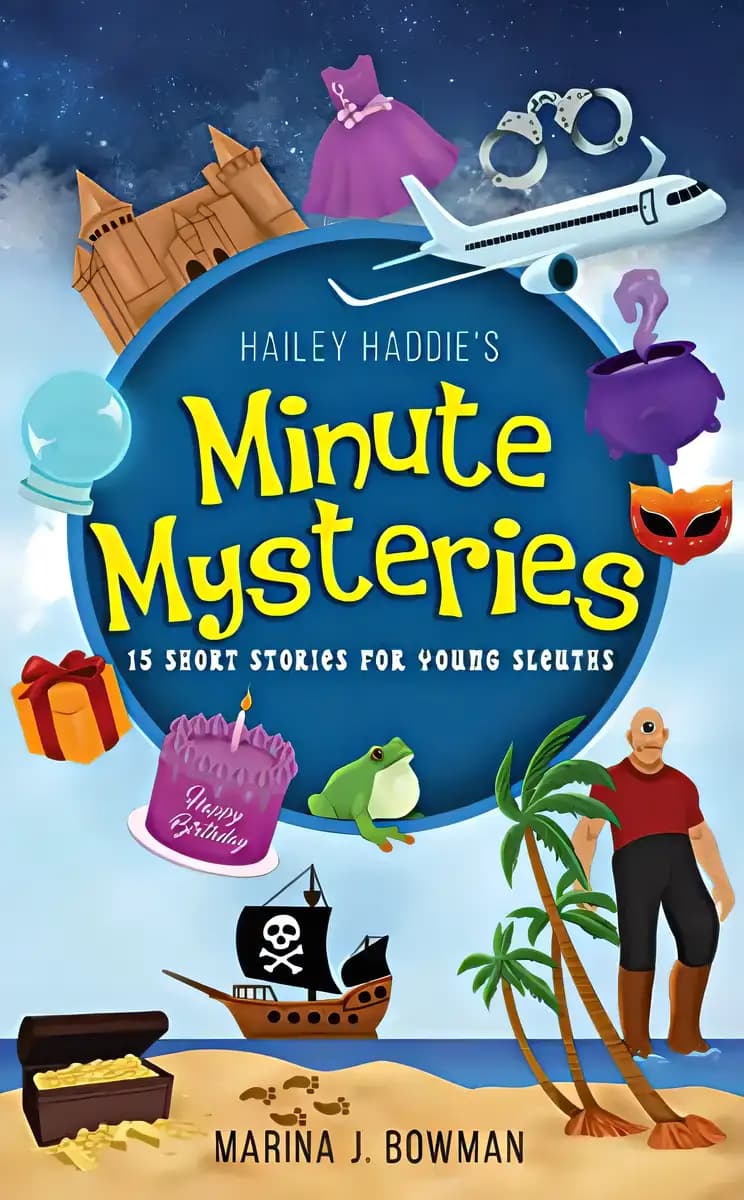 Book cover of 'Hailey Haddie's Minute Mysteries: 15 Short Stories For Young Sleuths'