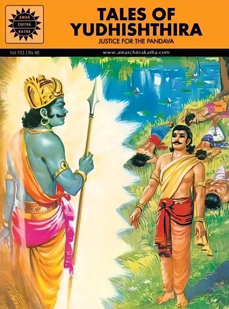 Book cover of 'Tales Of Yudhisthira Justice of the Pandavas'