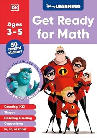Book cover of 'Disney Learning Get Ready for Math'