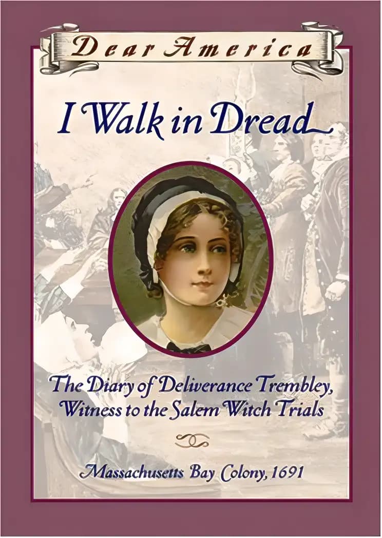 Book cover of 'I Walk in Dread: The Diary of Deliverance Trembly, Witness to the Salem Witch Trials, Massachusetts Bay Colony 1691 (Dear America Series)'