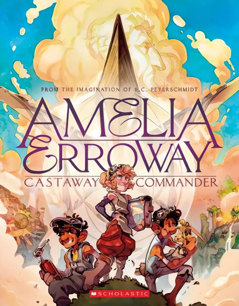 Unlock the secrets of Amelia Erroway: Castaway Commander: A Graphic Novel Book cover of 'Amelia Erroway: Castaway Commander: A Graphic Novel'
