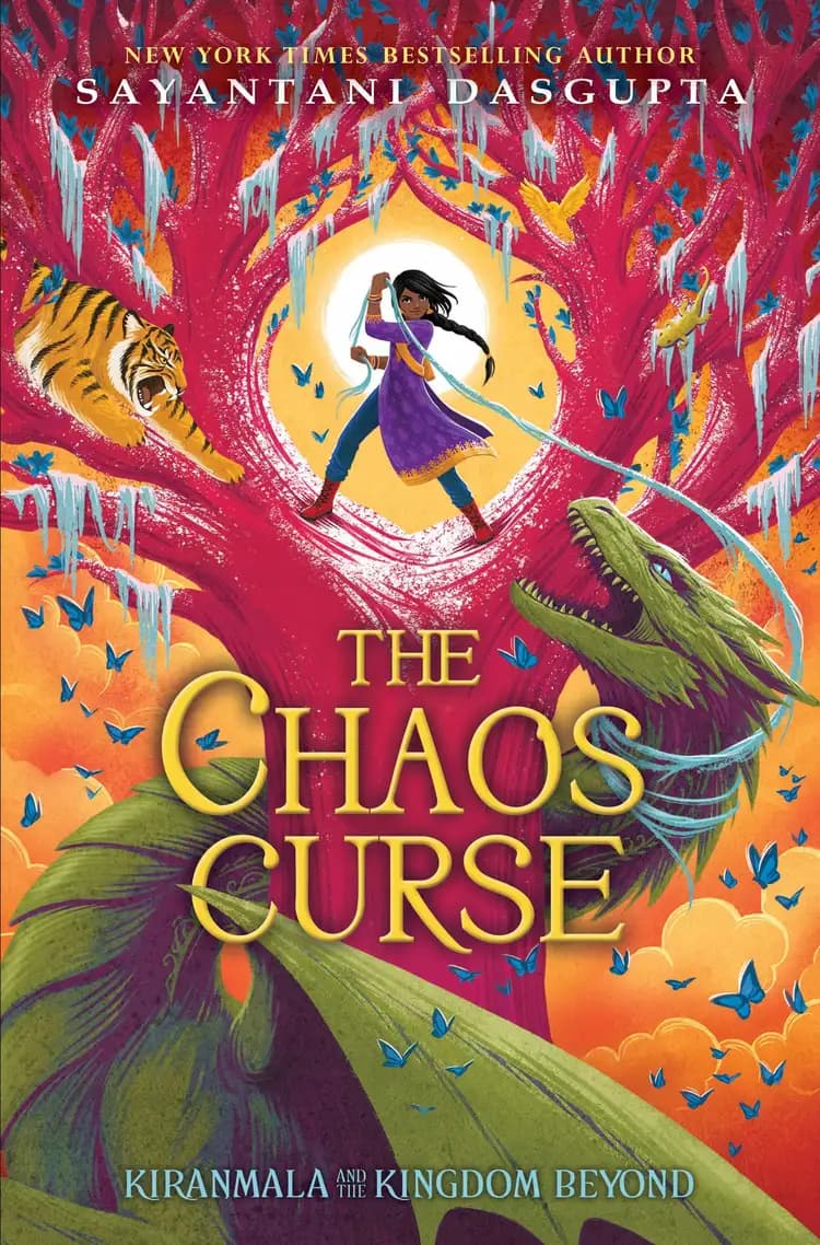 Uncover the story behind The Chaos Curse: Kiranmala and the Kingdom Beyond Book cover of 'The Chaos Curse: Kiranmala and the Kingdom Beyond'