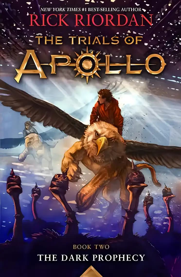 Unlock the secrets of The Trials of Apollo: The Dark Prophecy Book cover of 'The Trials of Apollo: The Dark Prophecy'