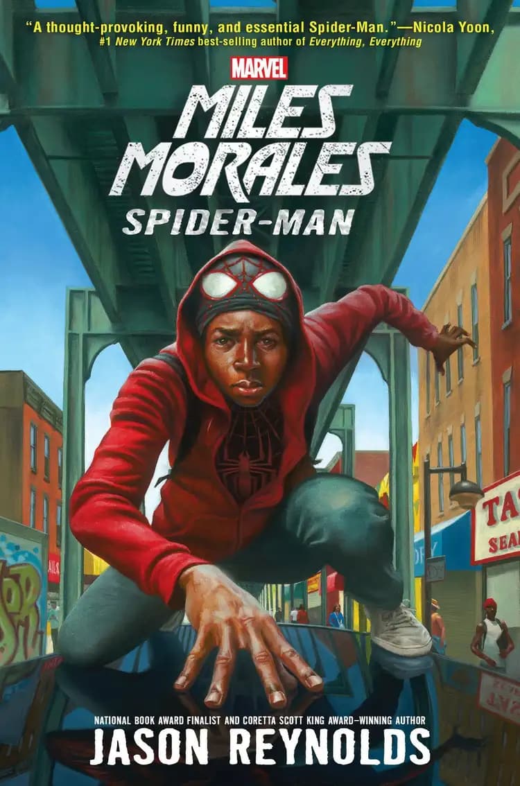 Discover Miles Morales: Spider-Man and its adventures Book cover of 'Miles Morales: Spider-Man'
